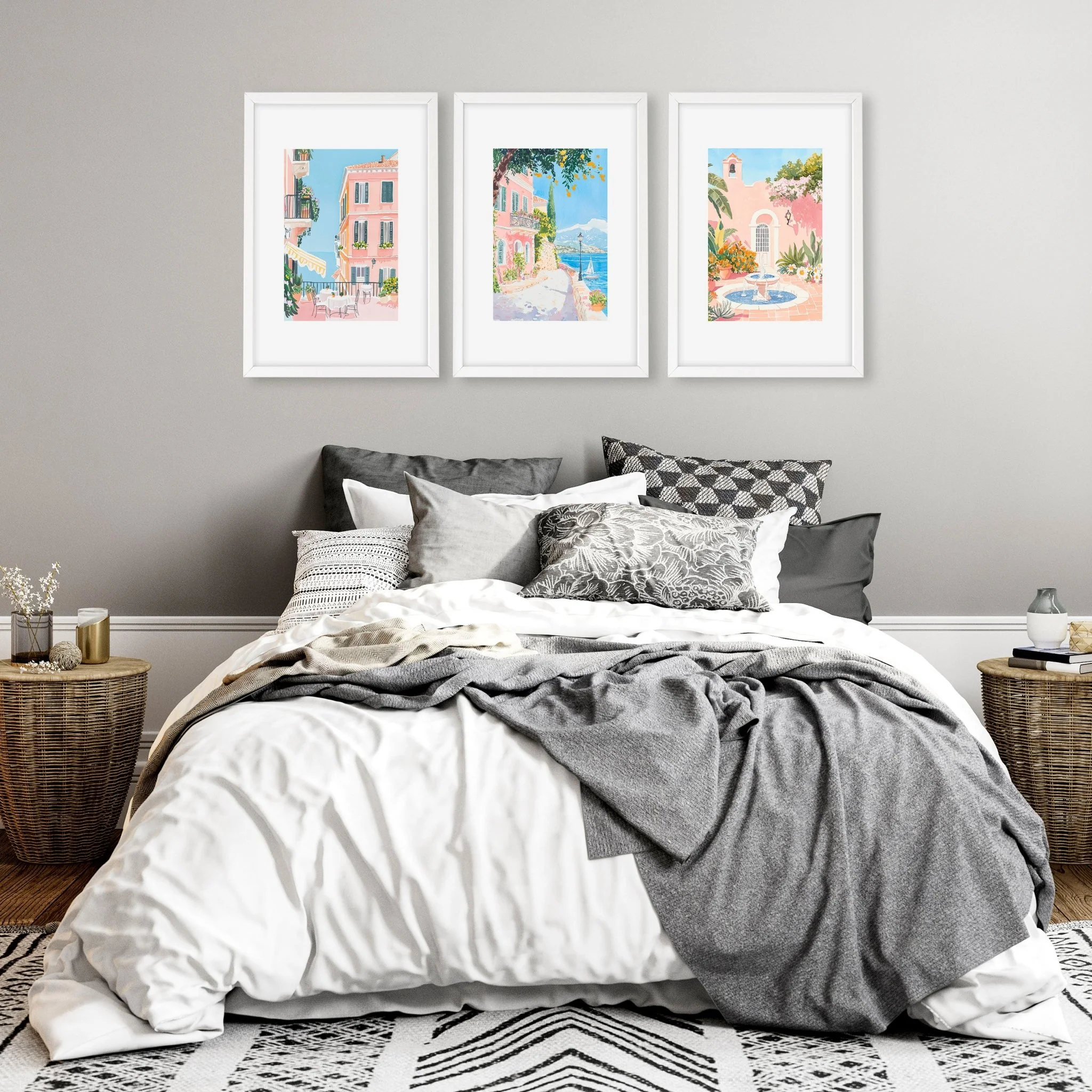 Framed Wall Art Large | Set of 3 Beach Decor Wall art Prints - Image 4