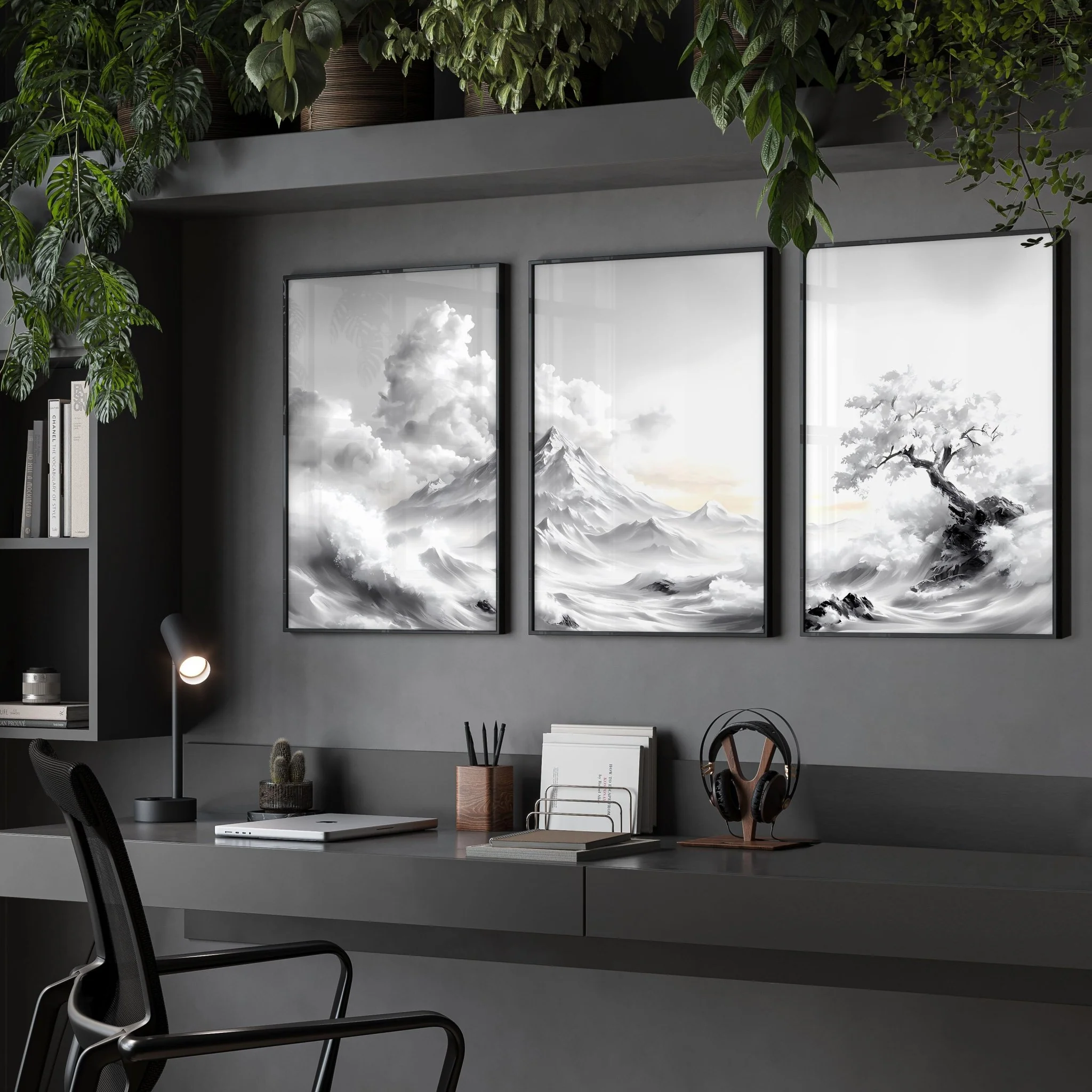 Framed Wall Art Sets of 3 | Set of 3 Asian Inspired Wall art Prints