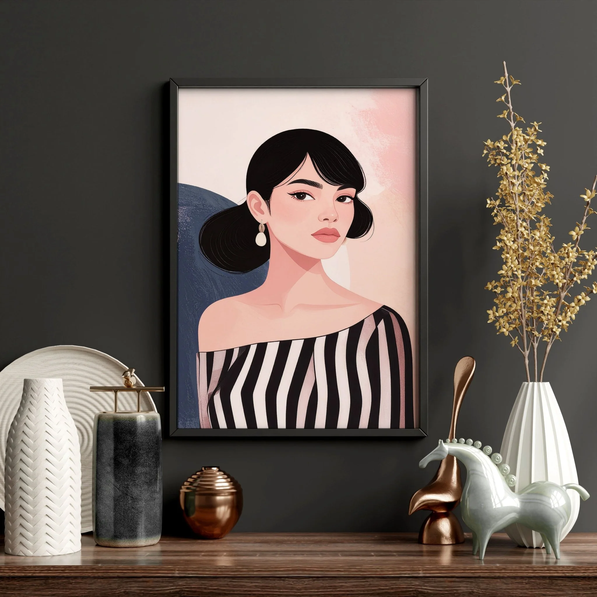Frames Living Room | Set of 3 Boho Women Wall art Prints - Image 11