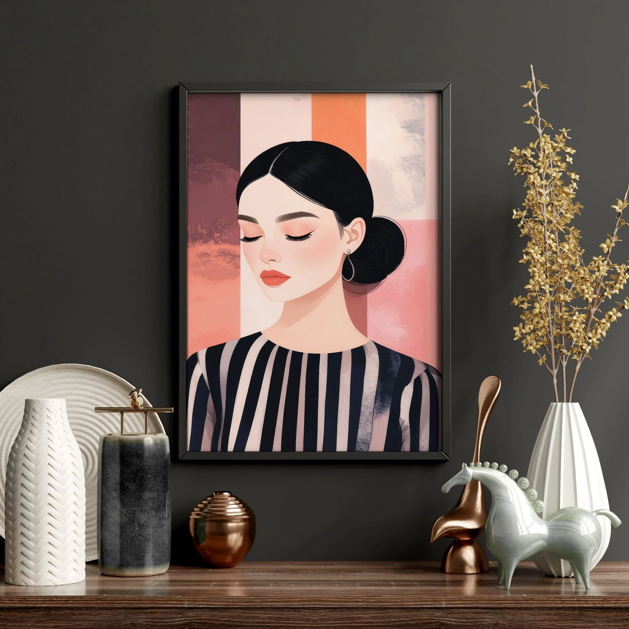 Frames Living Room | Set of 3 Boho Women Wall art Prints - Image 12