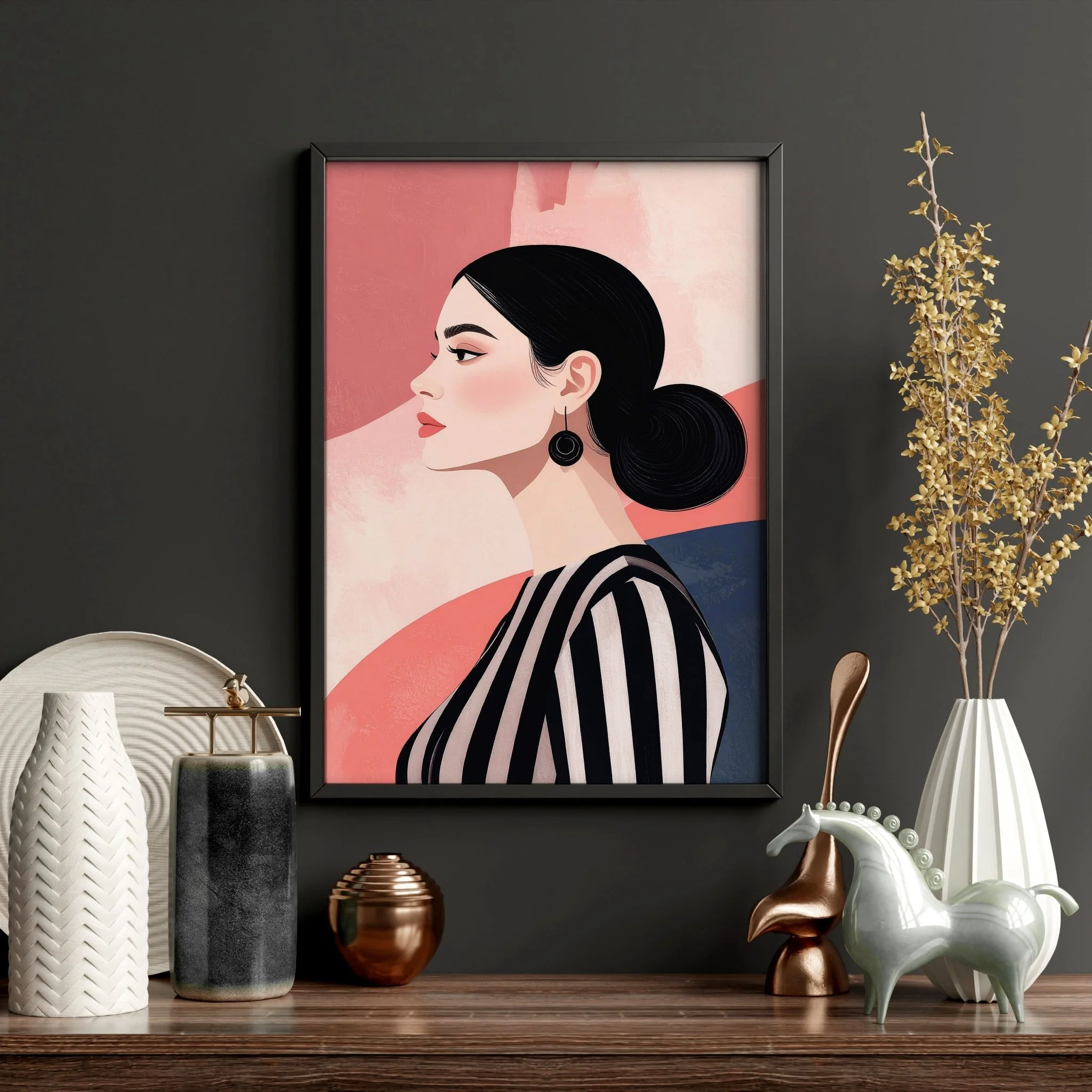 Frames Living Room | Set of 3 Boho Women Wall art Prints - Image 13