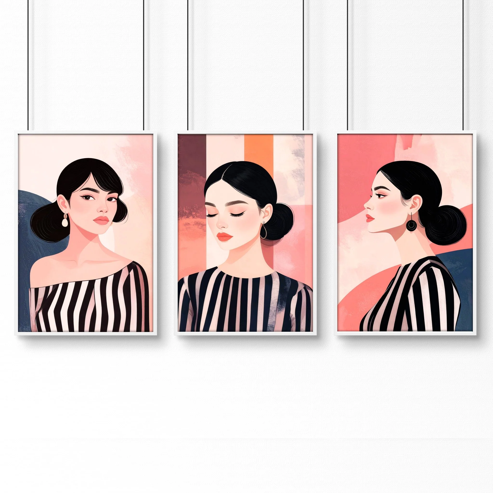 Frames Living Room | Set of 3 Boho Women Wall art Prints - Image 15
