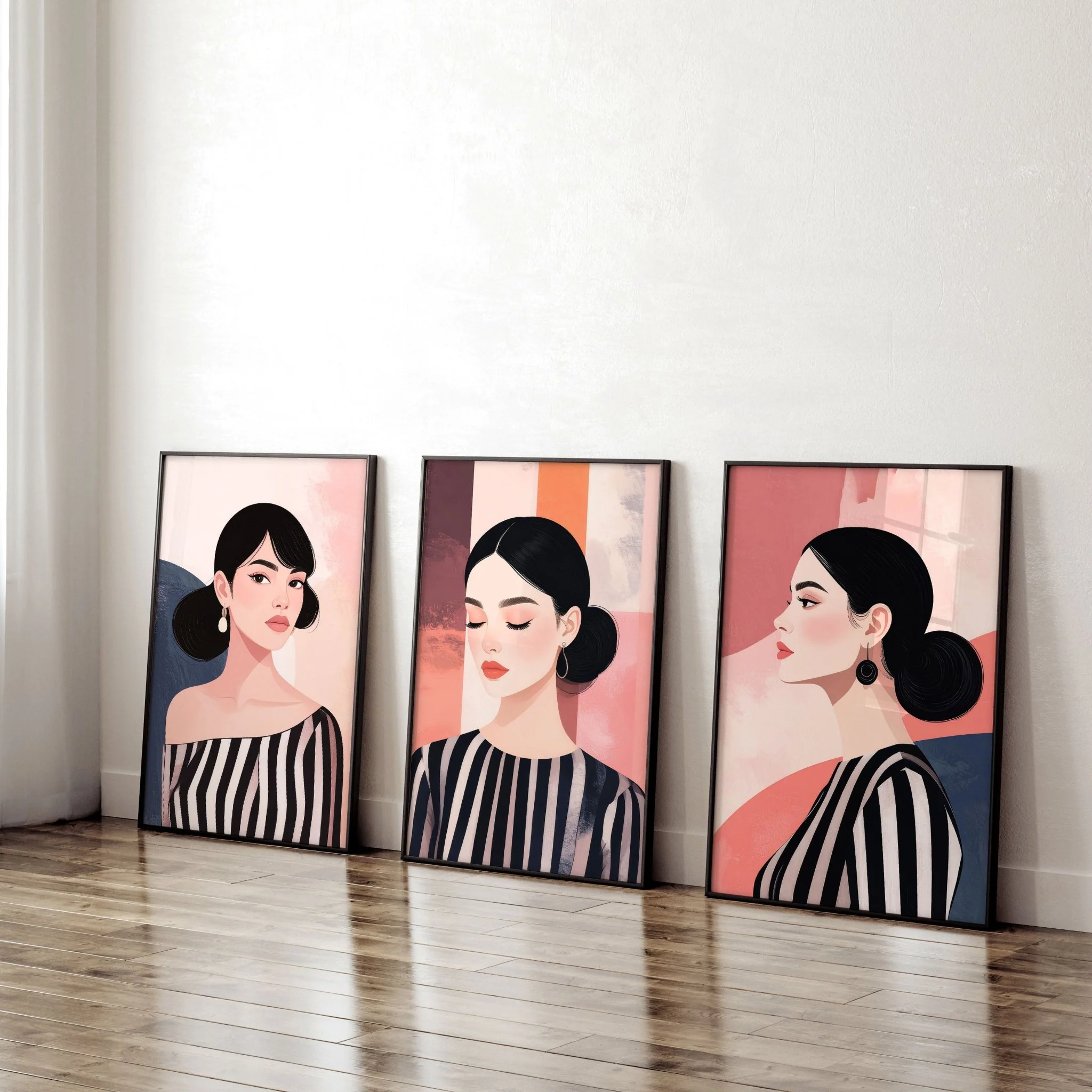 Frames Living Room | Set of 3 Boho Women Wall art Prints - Image 9