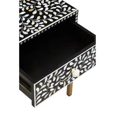 Fusion 1 Drawer Side Table with Bone Inlay - Image 11