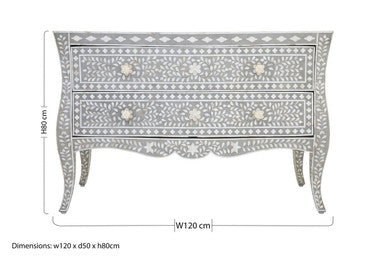 Fusion 2 Drawer Chest with Mother of Pearl Inlay - Image 11