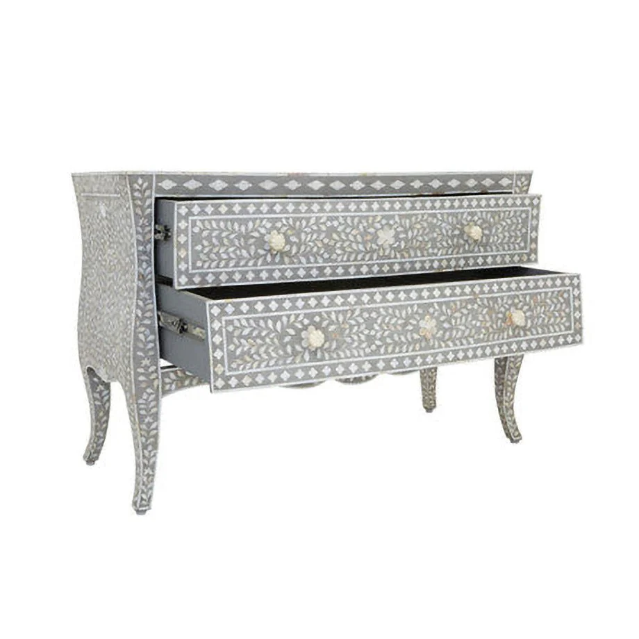 Fusion 2 Drawer Chest with Mother of Pearl Inlay - Image 5