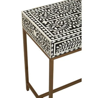 Fusion Console Table With Gold Finish Legs - Image 11