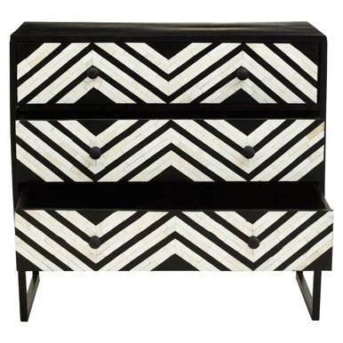 Fusion Three Drawer Chest with Bone Inlay - Image 5