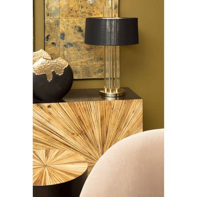 Gabelle Ebony Bamboo Console Table - Image 9