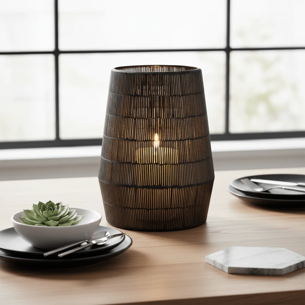 Gaia Mosaic Glass Large Candle Holder - Image 4