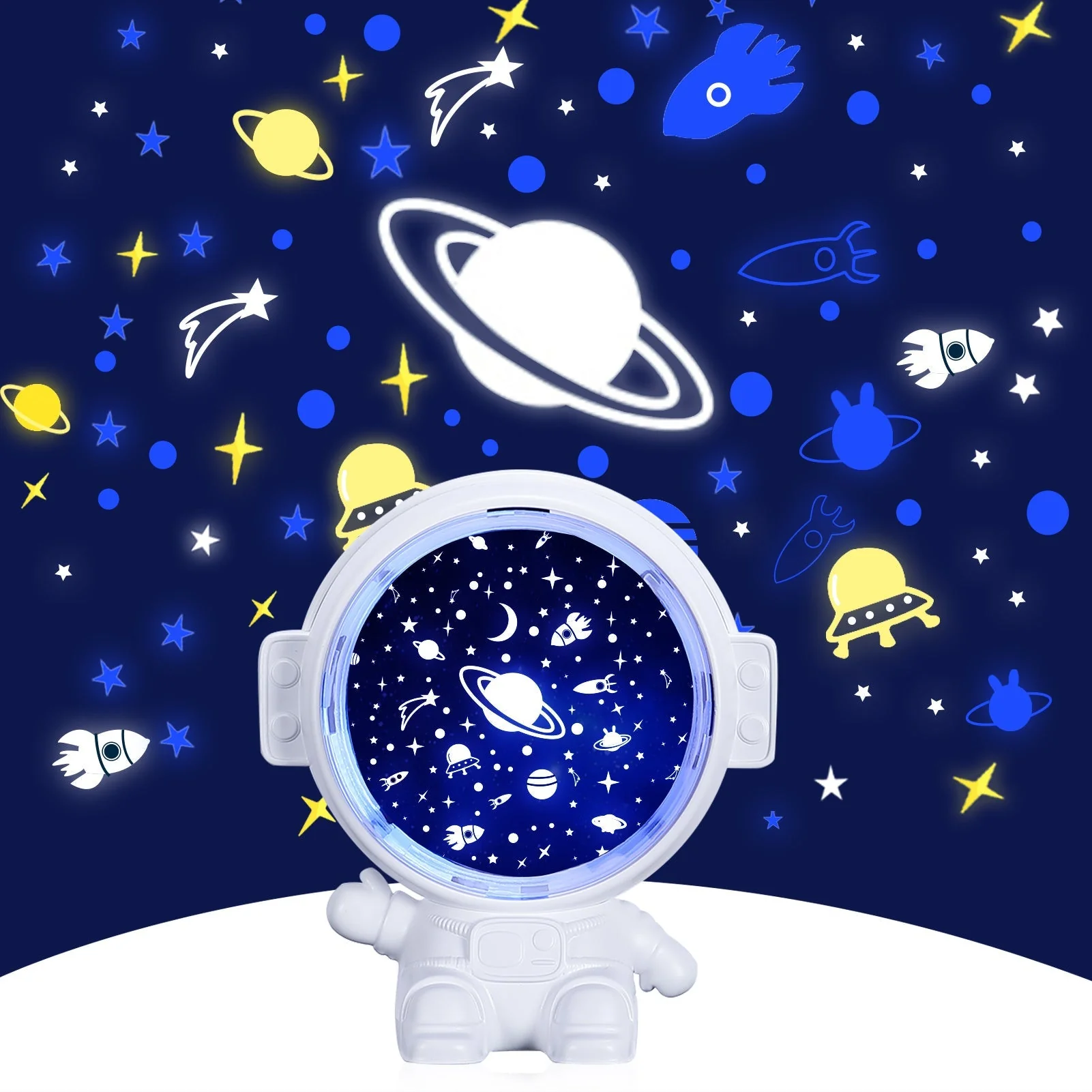 Galaxy Star Projector Night Light - Astronaut LED Lamp for Kids & Adults | Starry Sky Room Decor - Image 4