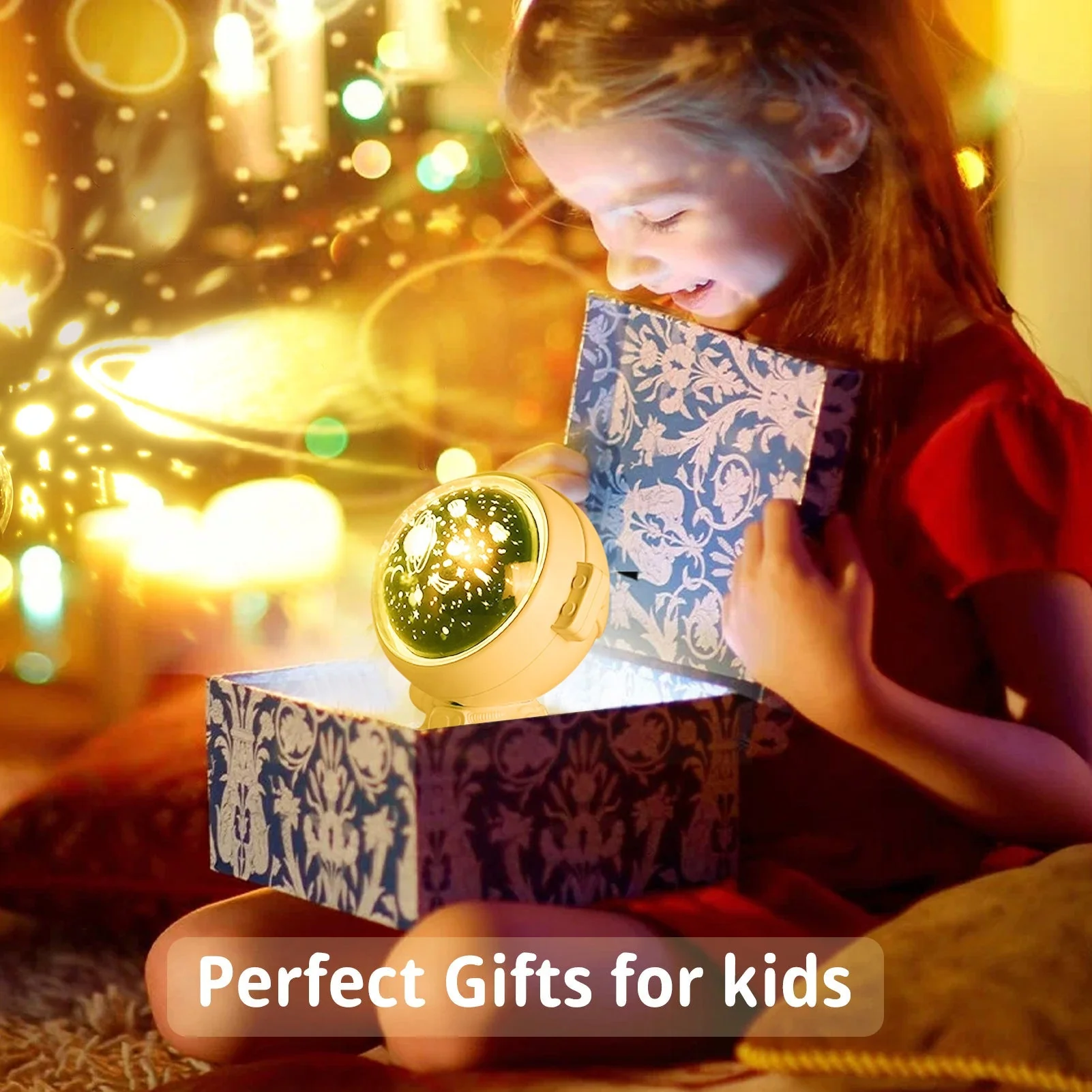 Galaxy Star Projector Night Light - Astronaut LED Lamp for Kids & Adults | Starry Sky Room Decor - Image 5