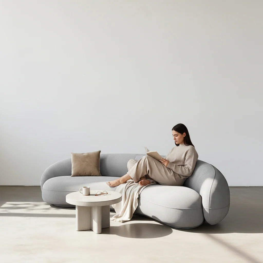 Galen Three Seater Curved Sofa - Image 2