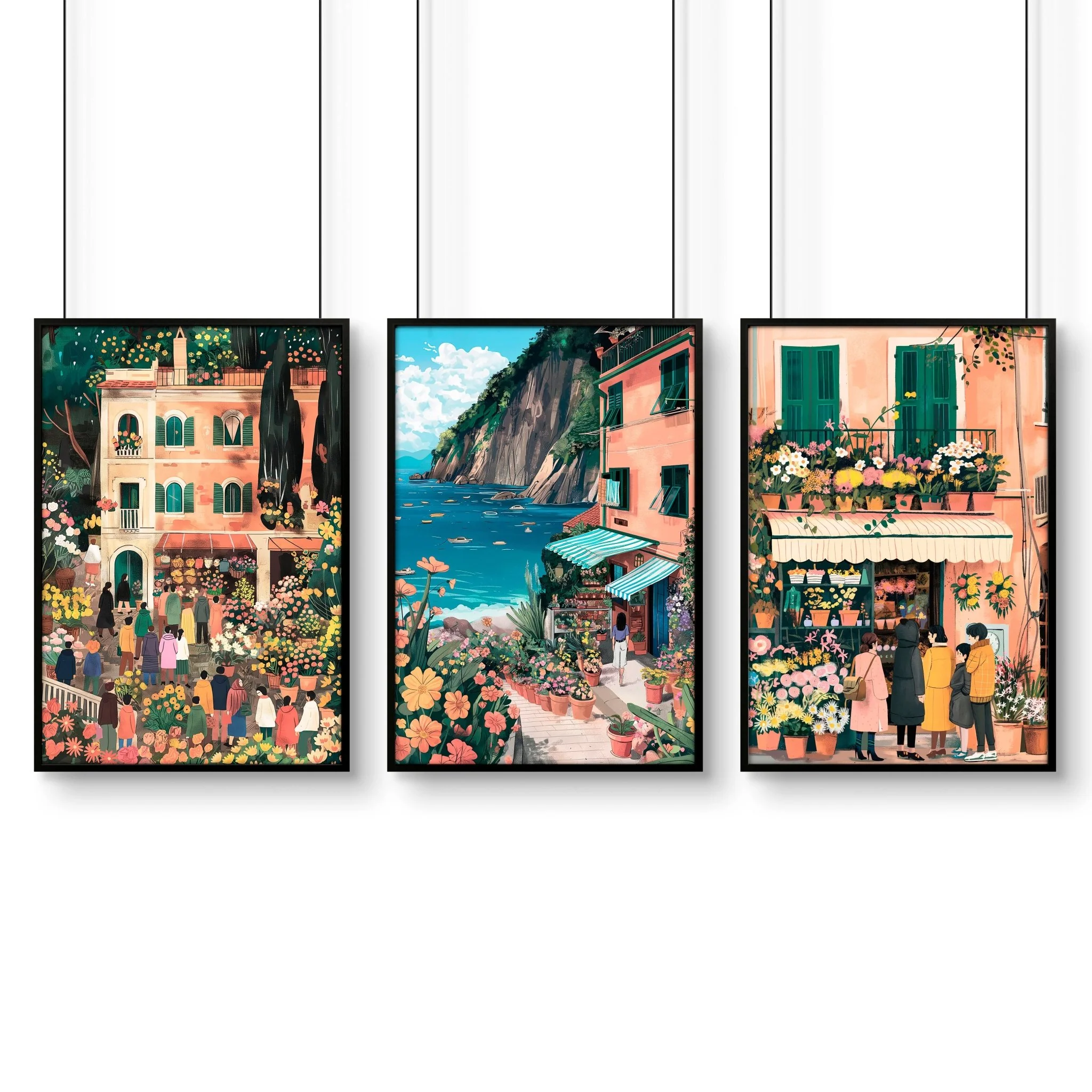 Gallery Wall Frames | Set of 3 Italian Lifestyle Wall art Prints - Image 10