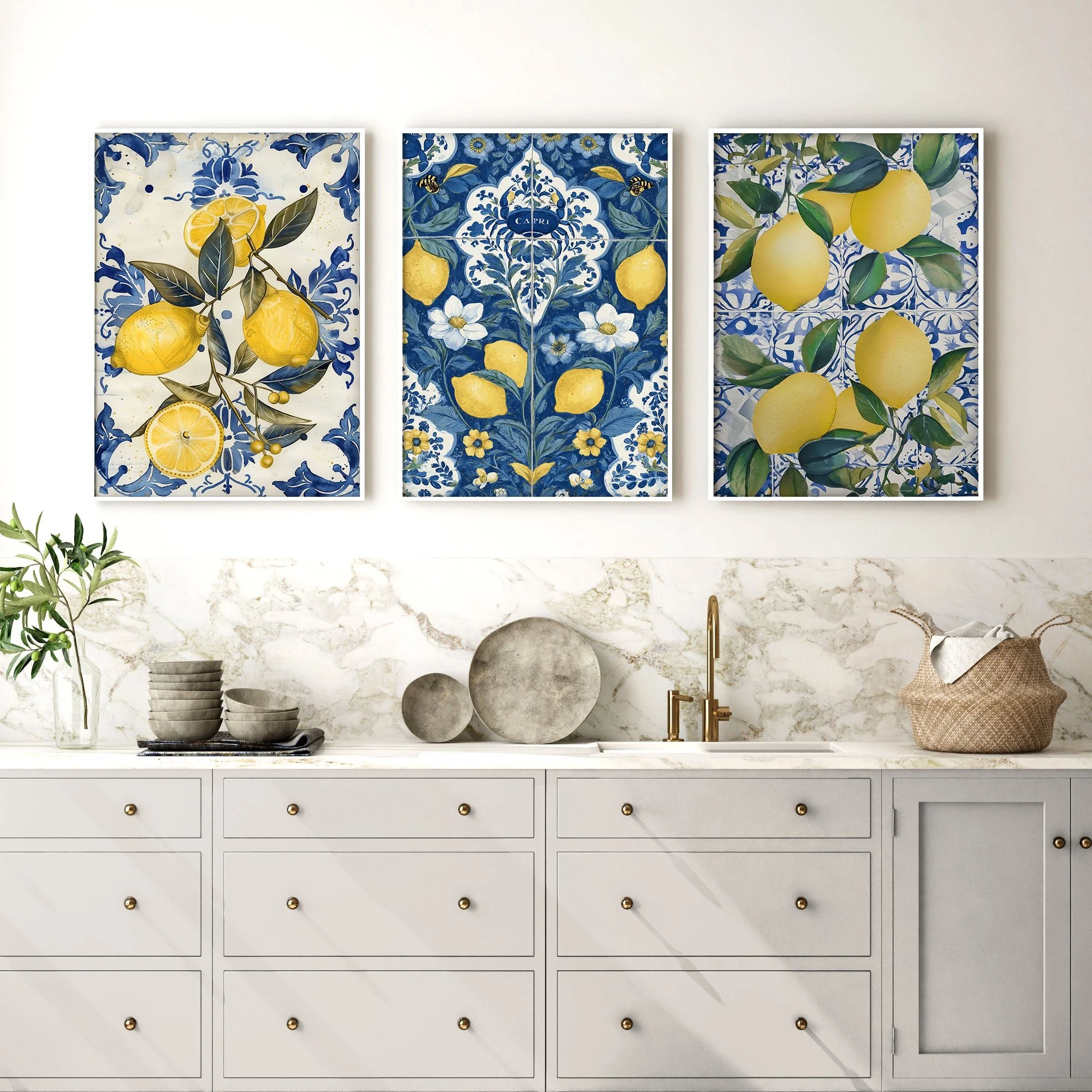 Gallery Wall In Kitchen | Set of 3 Italian Lifestyle Wall art Prints - Image 5