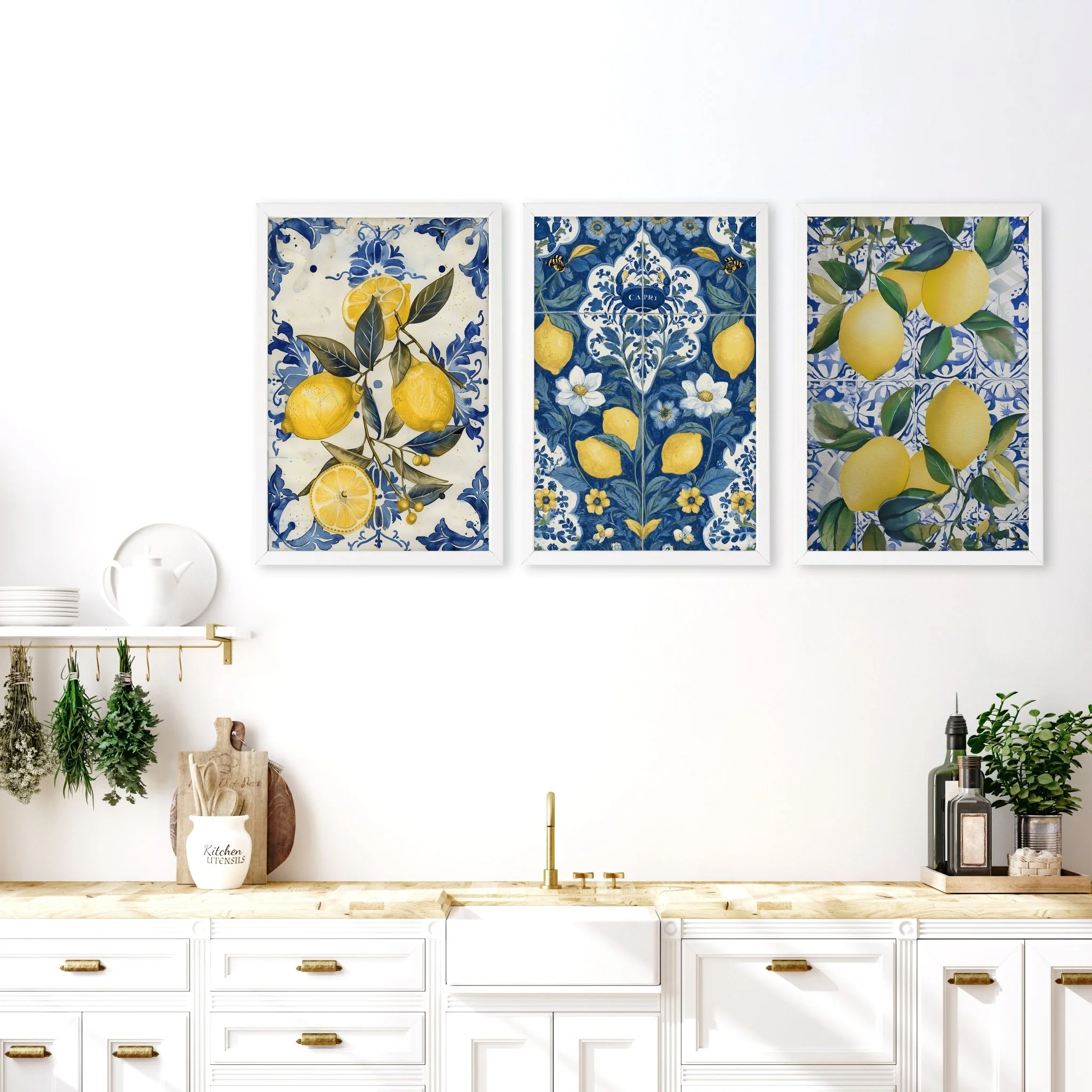 Gallery Wall In Kitchen | Set of 3 Italian Lifestyle Wall art Prints - Image 7