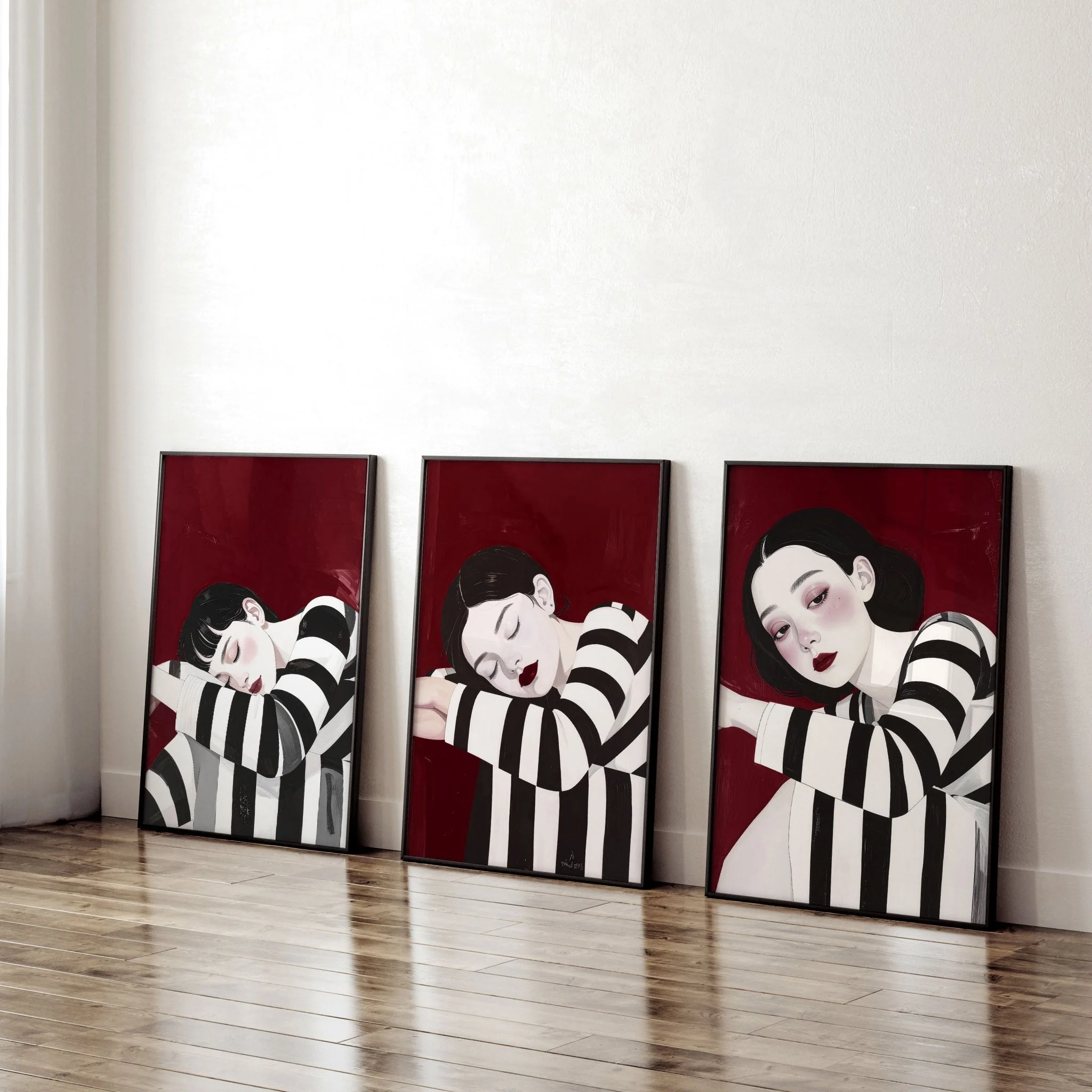 Gallery Walls Living Room | Set of 3 Boho Women Wall art Prints - Image 8