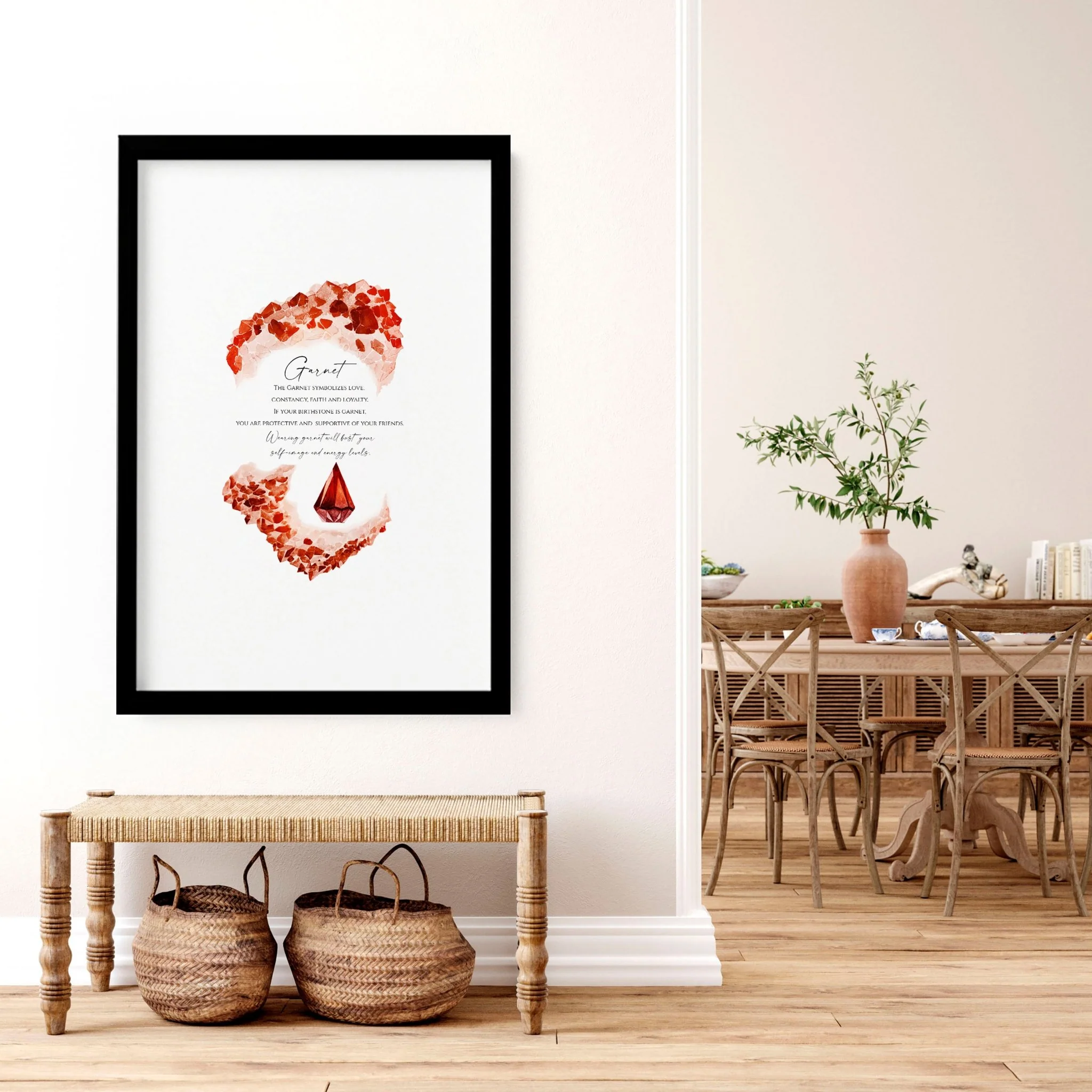 Garnet January Birthstone | wall art print - Image 6