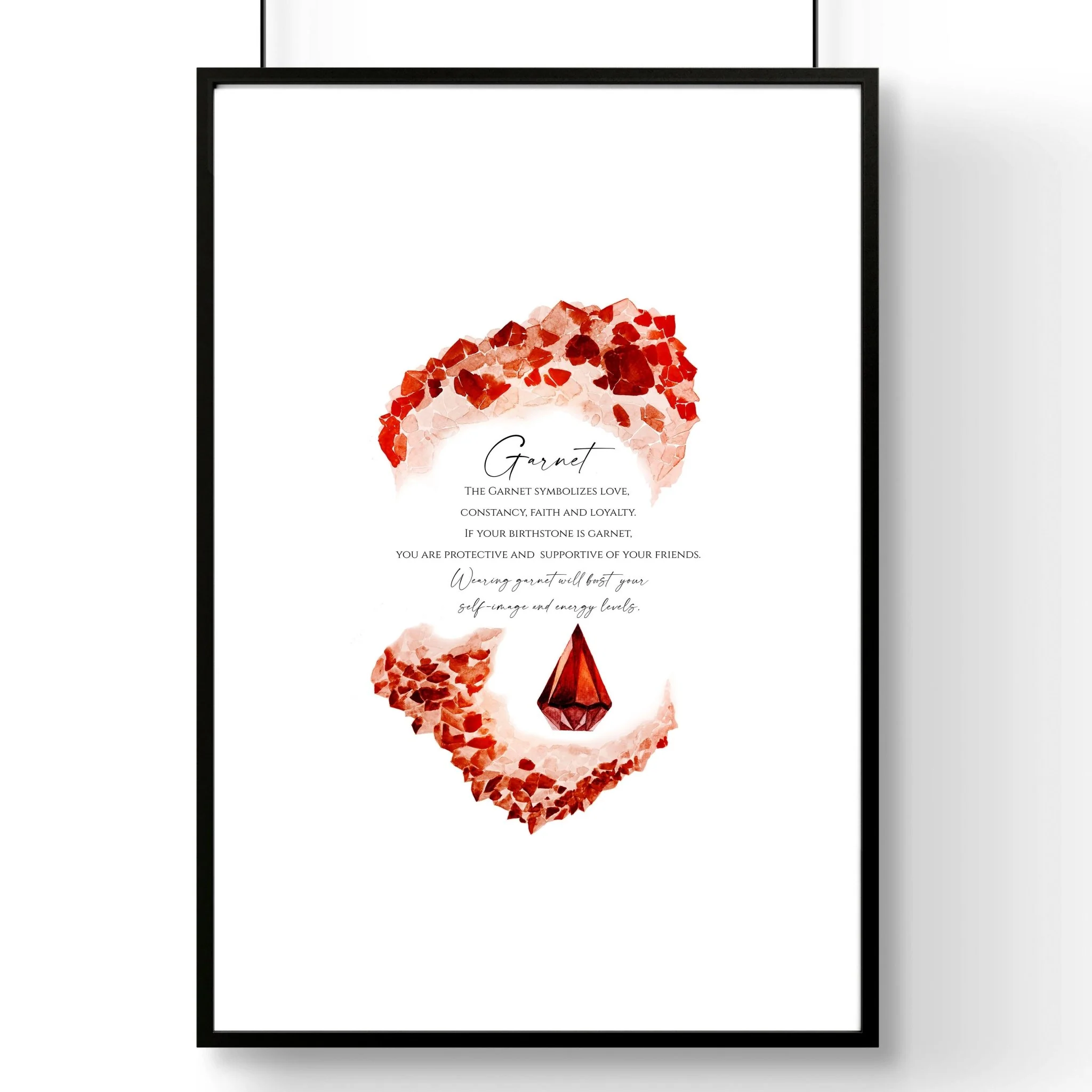 Garnet January Birthstone | wall art print - Image 8
