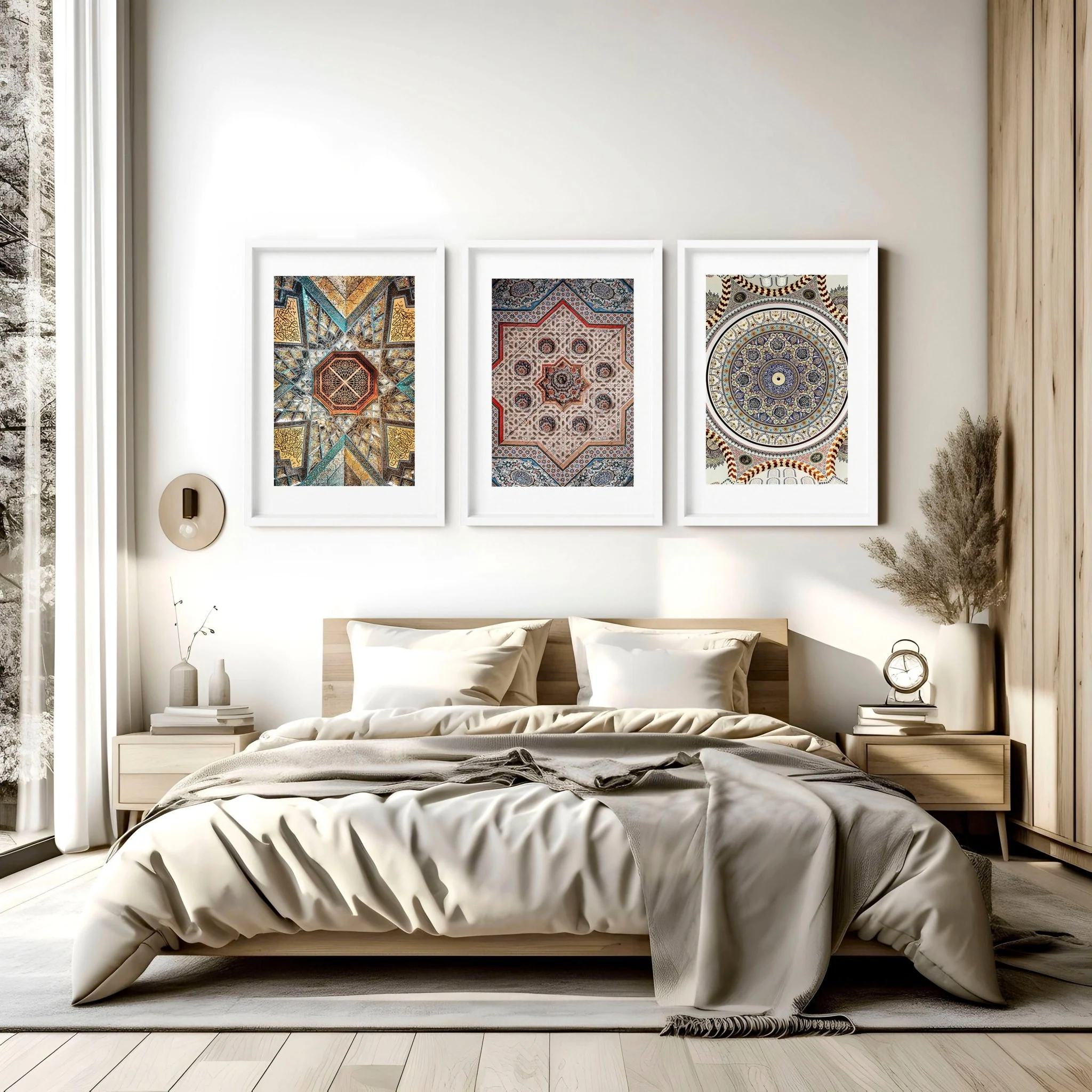 Geometric patterns in Islamic art | set of 3 prints for bedroom walls - Image 4