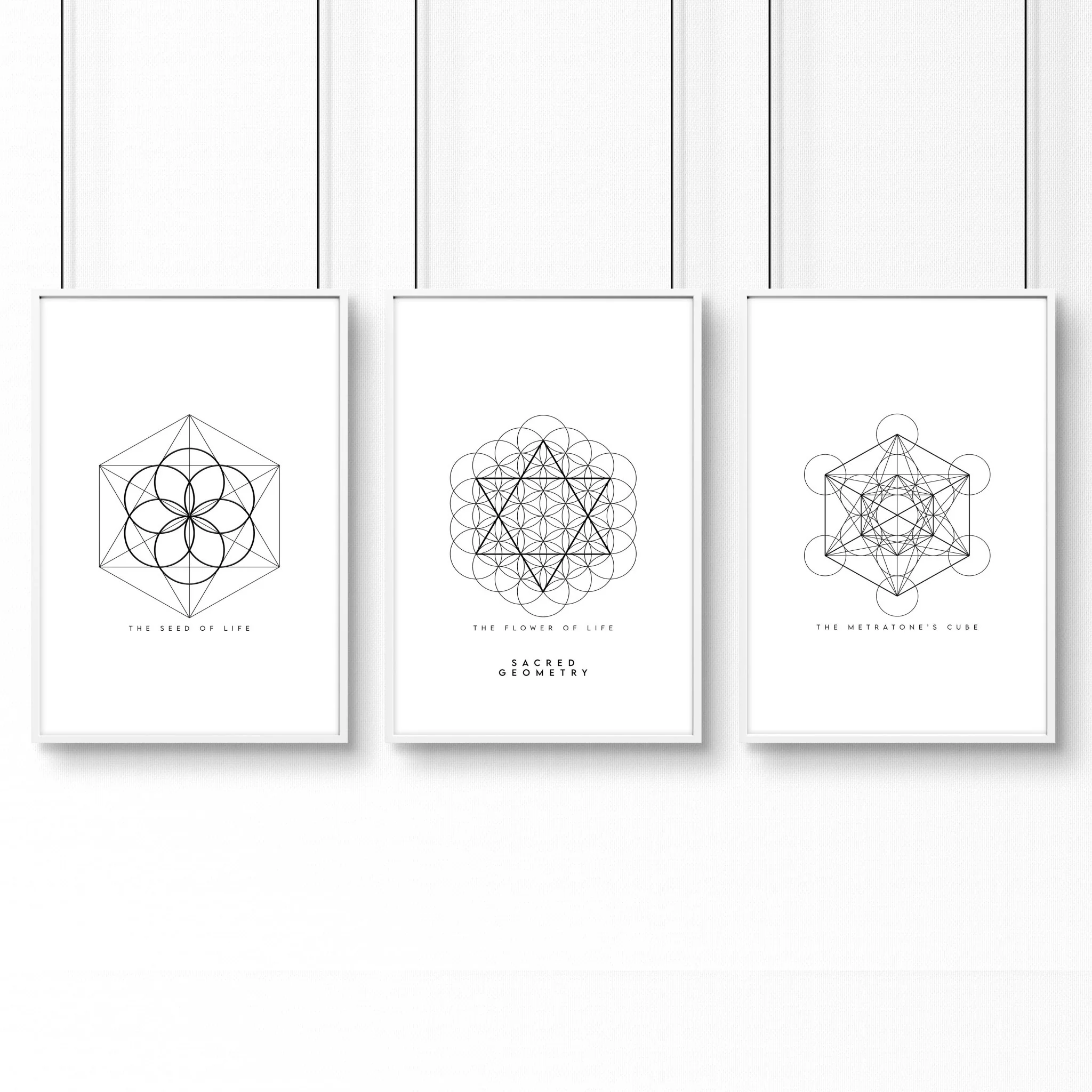 Geometric Wall Art | Set of 3 Sacred Geometry Wall art Prints - Image 15