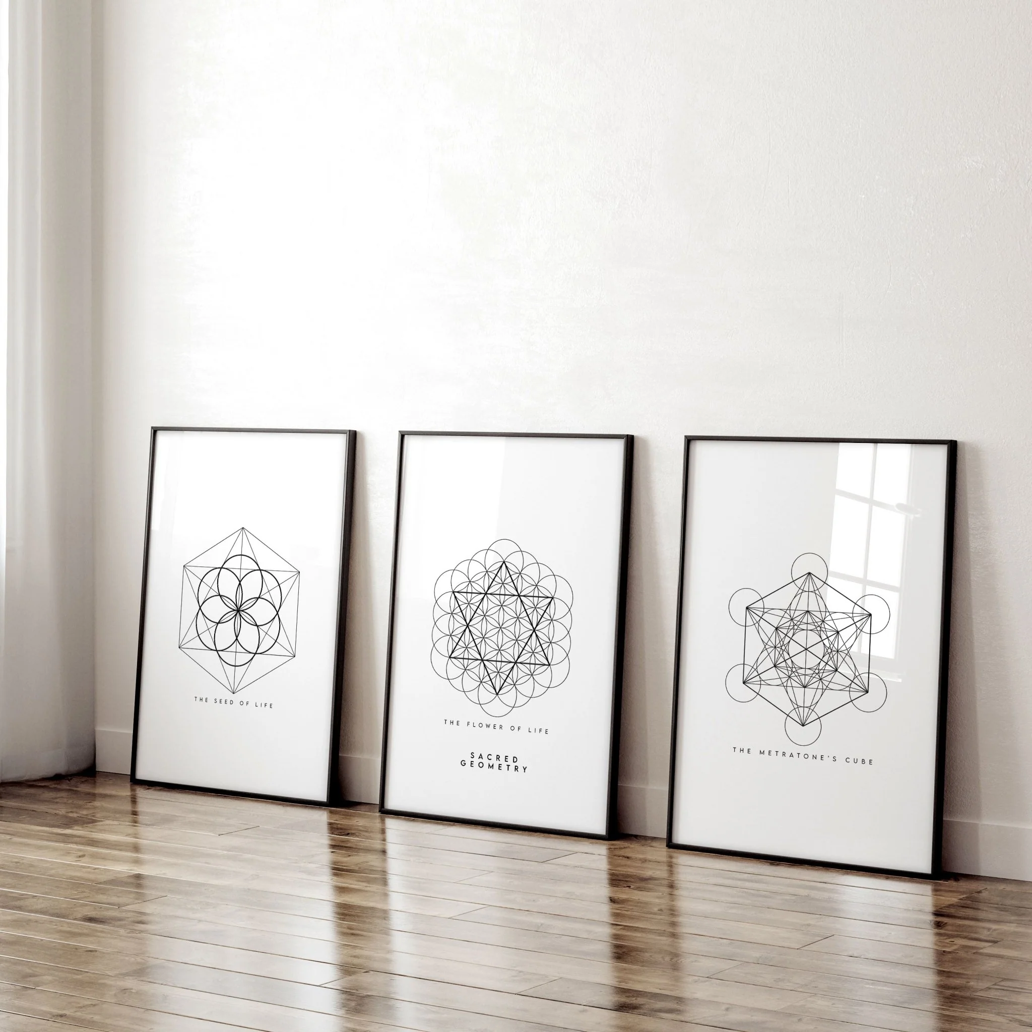 Geometric Wall Art | Set of 3 Sacred Geometry Wall art Prints - Image 6
