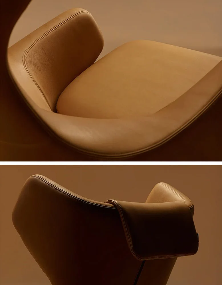 Ghoshal Egg Chair, Wingback Lounge Chair With Recliner & Footstool - Image 5