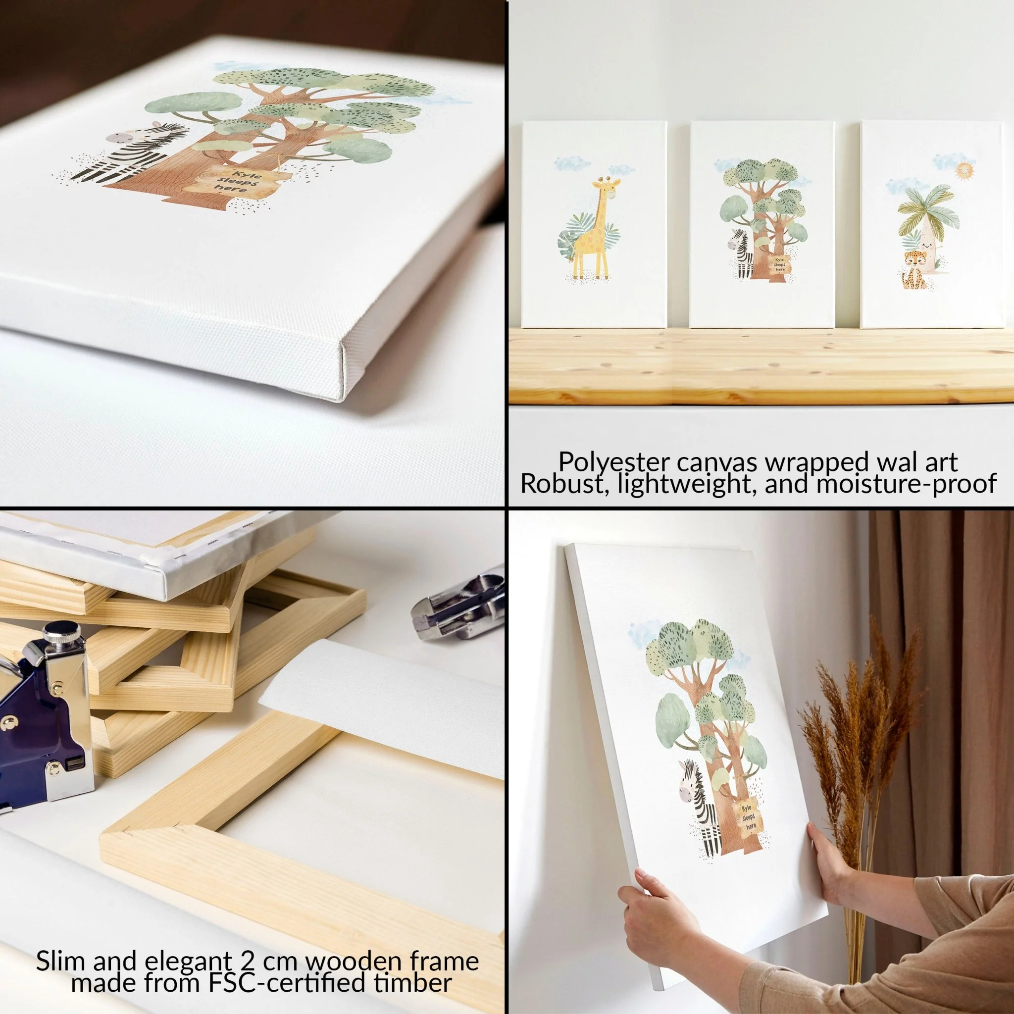 Giraffe Nursery | Set of 3 wall art prints - Image 10