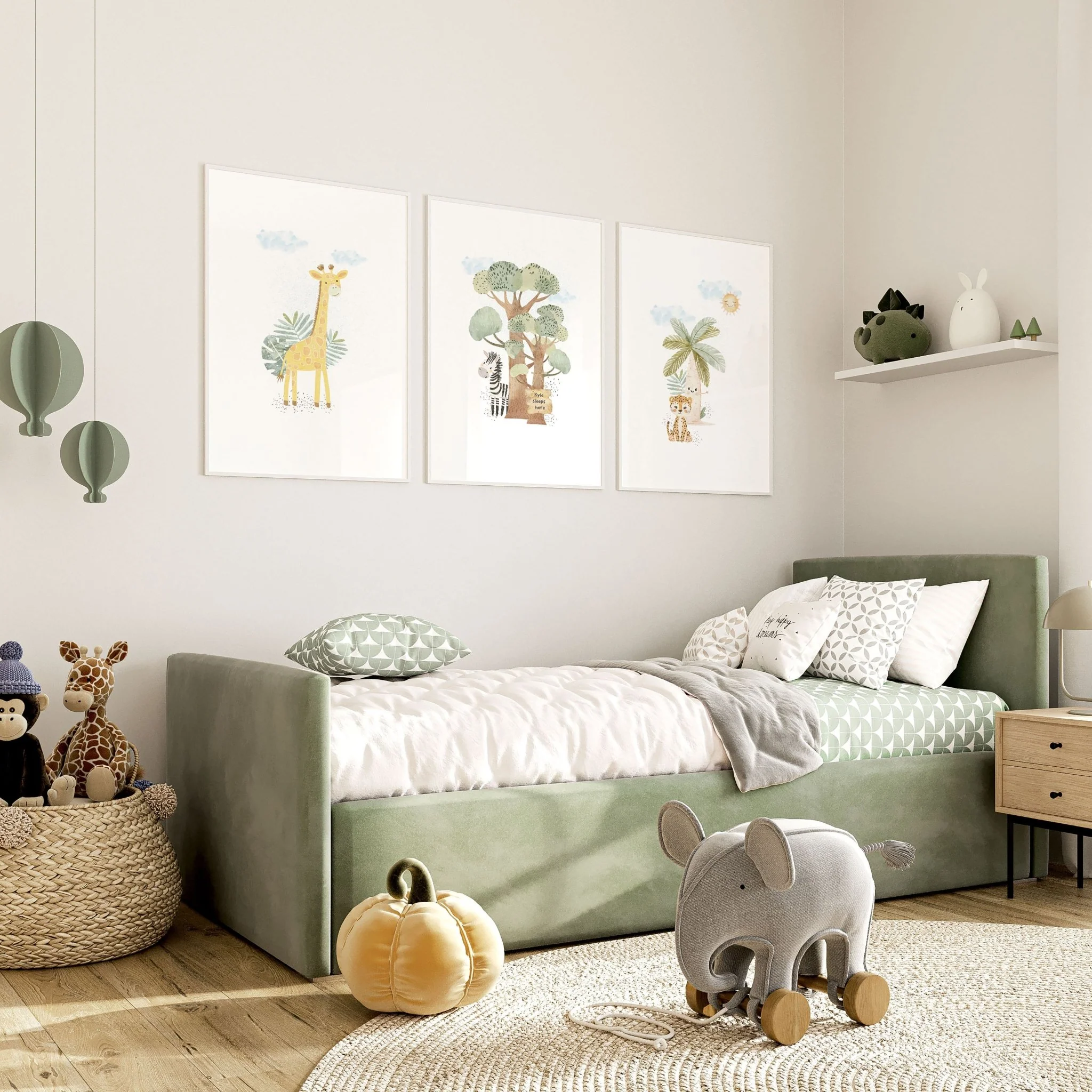 Giraffe Nursery | Set of 3 wall art prints - Image 5