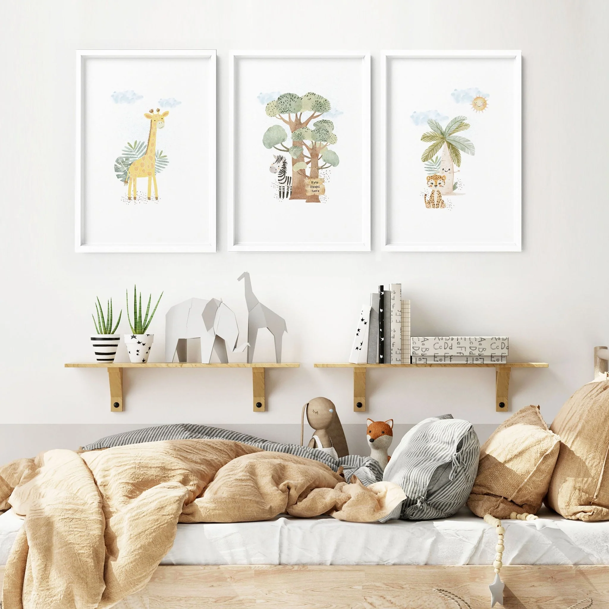 Giraffe Nursery | Set of 3 wall art prints - Image 8