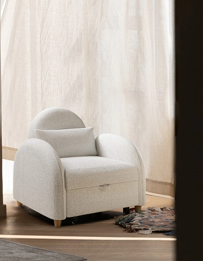 Goh Single Sofa Bed, Boucle - Image 3
