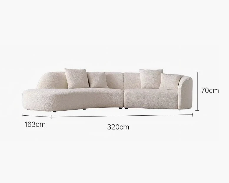 Goldie Gubi Three Seater Sofa, Boucle, White - Image 10