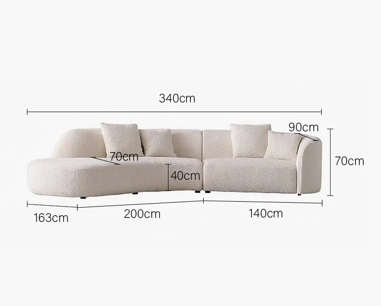 Goldie Gubi Three Seater Sofa, Boucle, White - Image 11