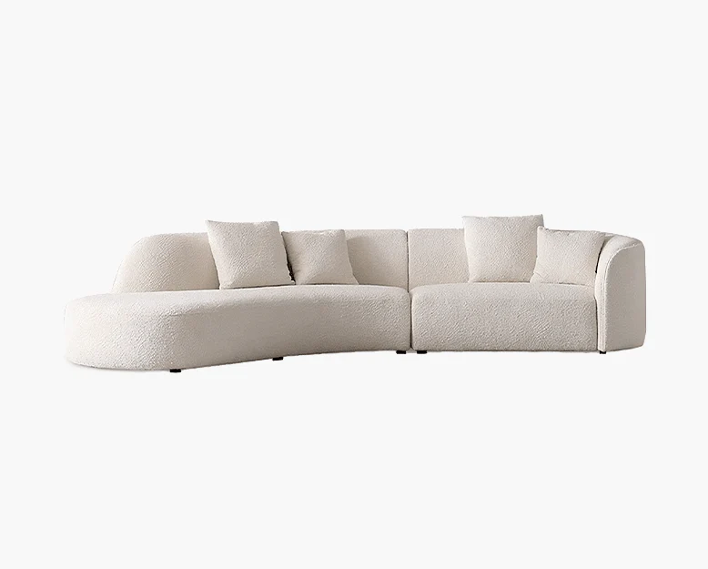 Goldie Gubi Three Seater Sofa, Boucle, White - Image 14