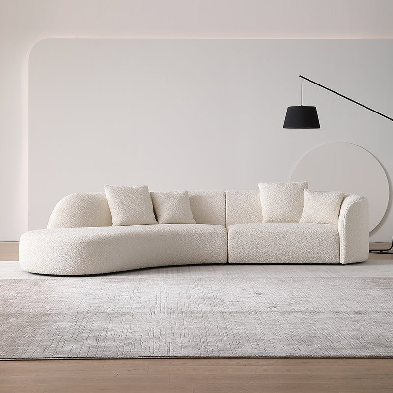Goldie Gubi Three Seater Sofa, Boucle, White - Image 3