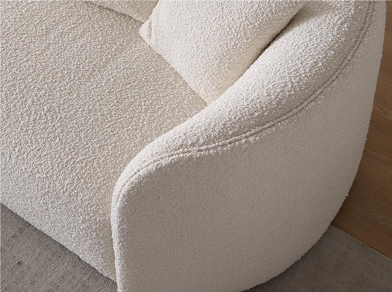 Goldie Gubi Three Seater Sofa, Boucle, White - Image 6