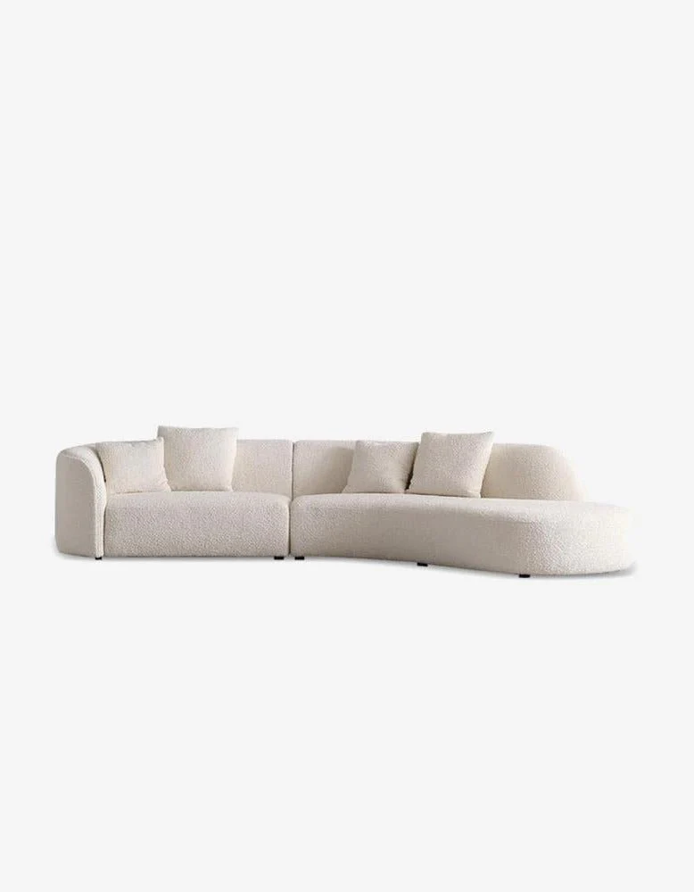 Goldie Gubi Three Seater Sofa, Boucle, White - Image 8