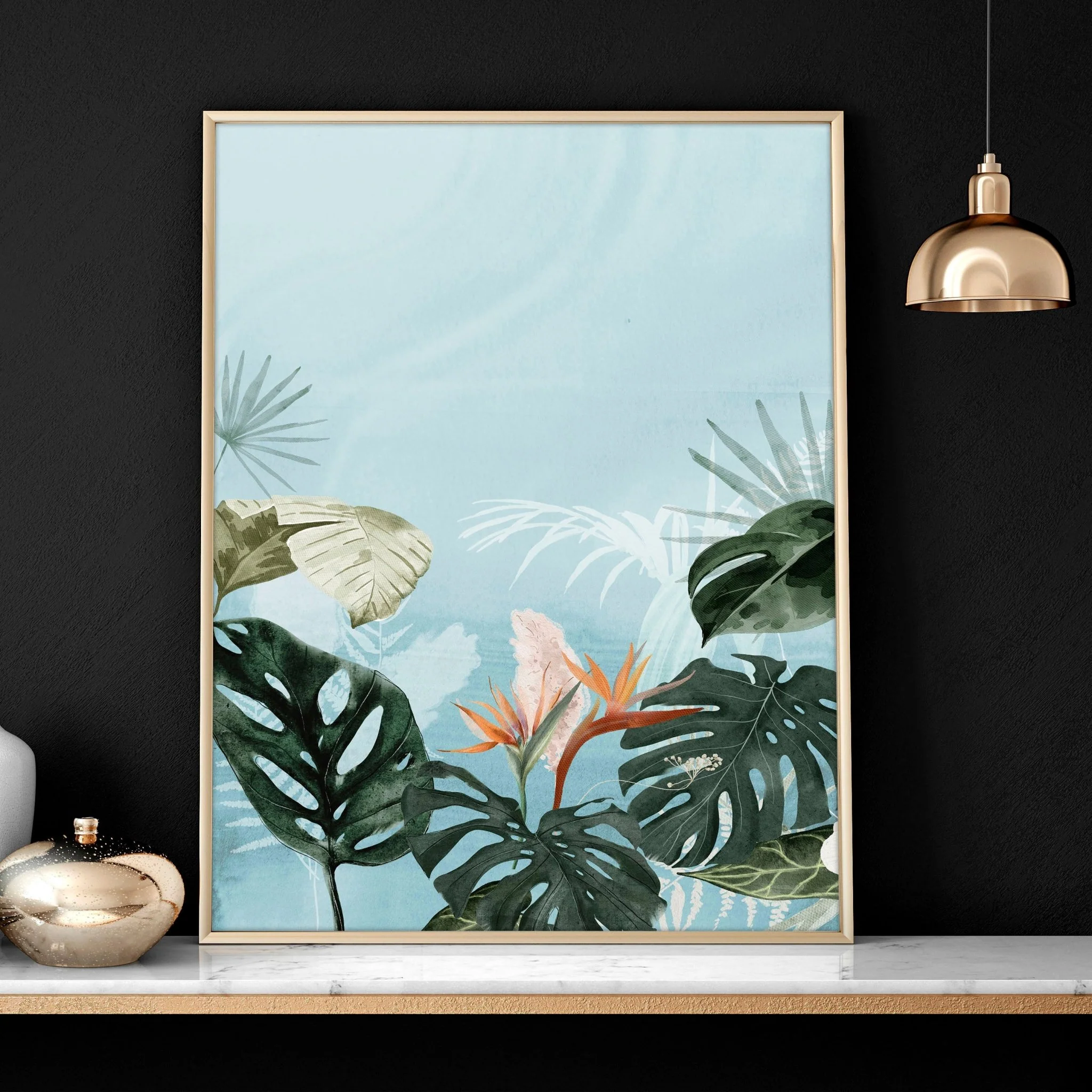 Green wall art for living room | Set of 3 wall art prints - Image 4