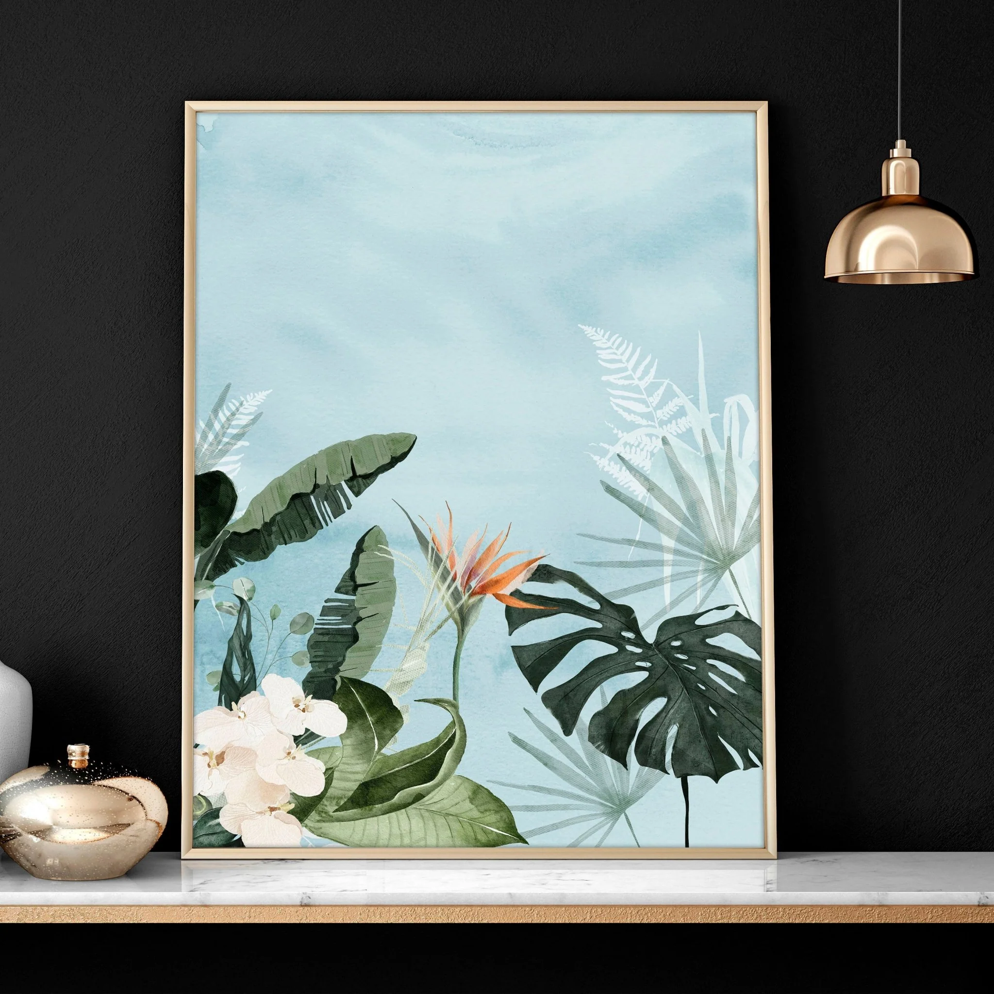 Green wall art for living room | Set of 3 wall art prints - Image 5