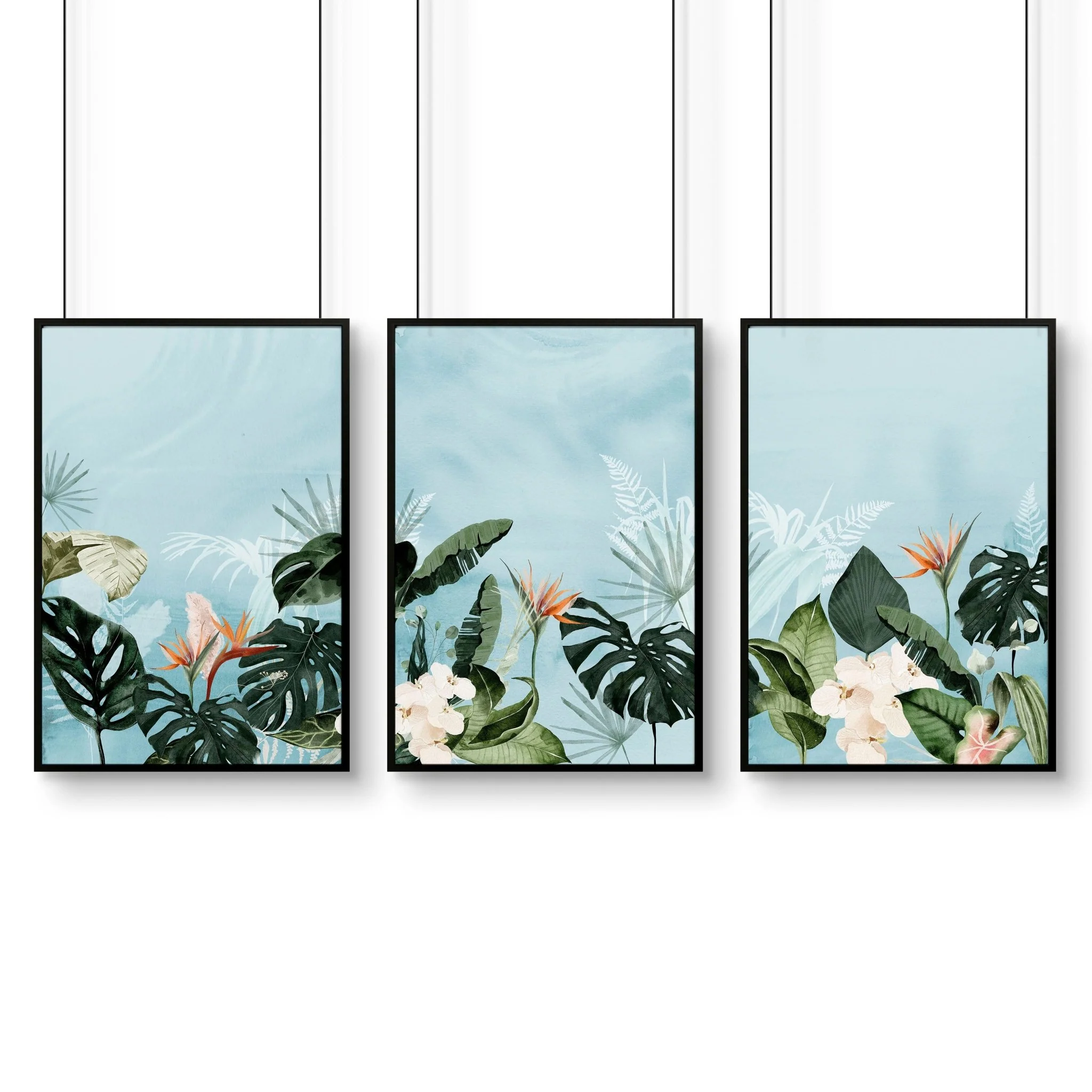 Green wall art for living room | Set of 3 wall art prints - Image 8