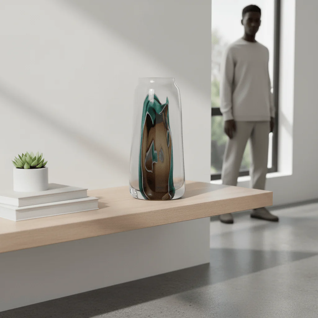 Hakan Tall Glass Vase - Image 2