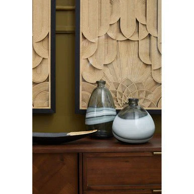 Halla Medium Grey Bottle Vase - Image 3
