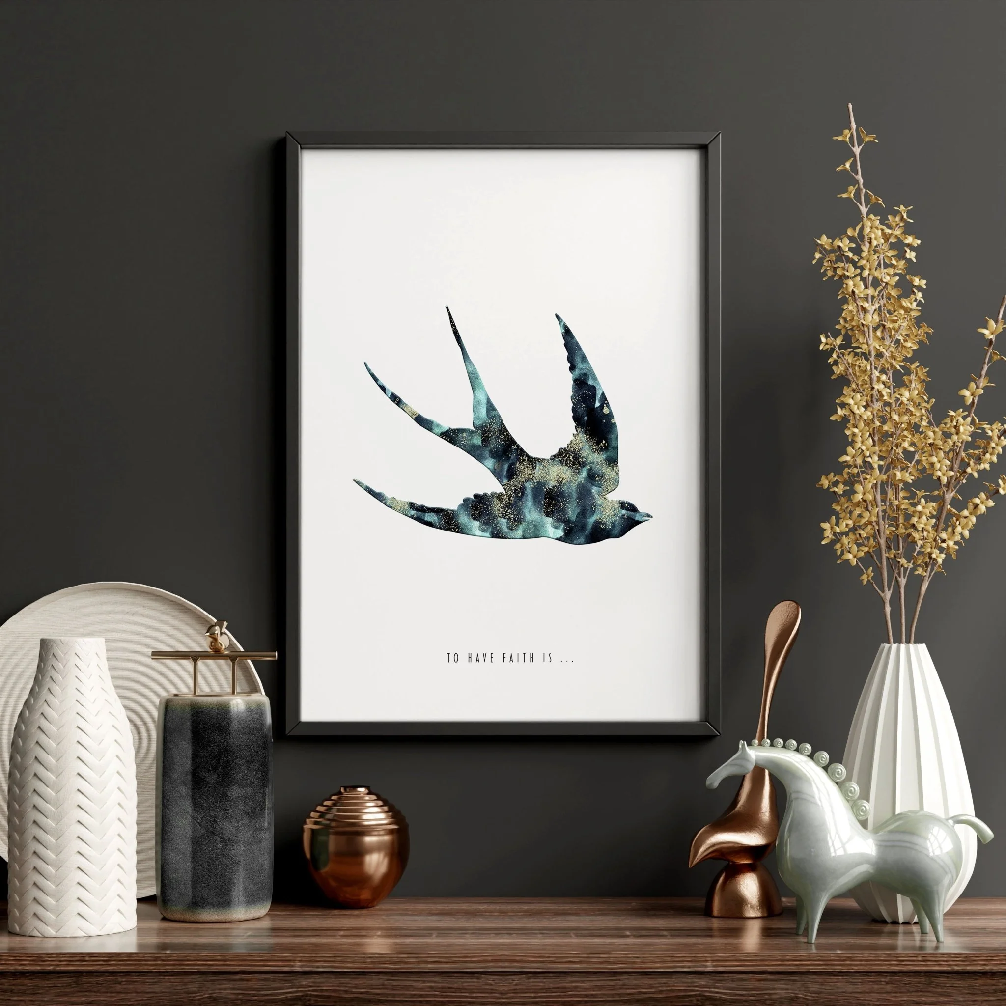 Hallway art | Set of 2 Flying birds wall art prints - Image 5