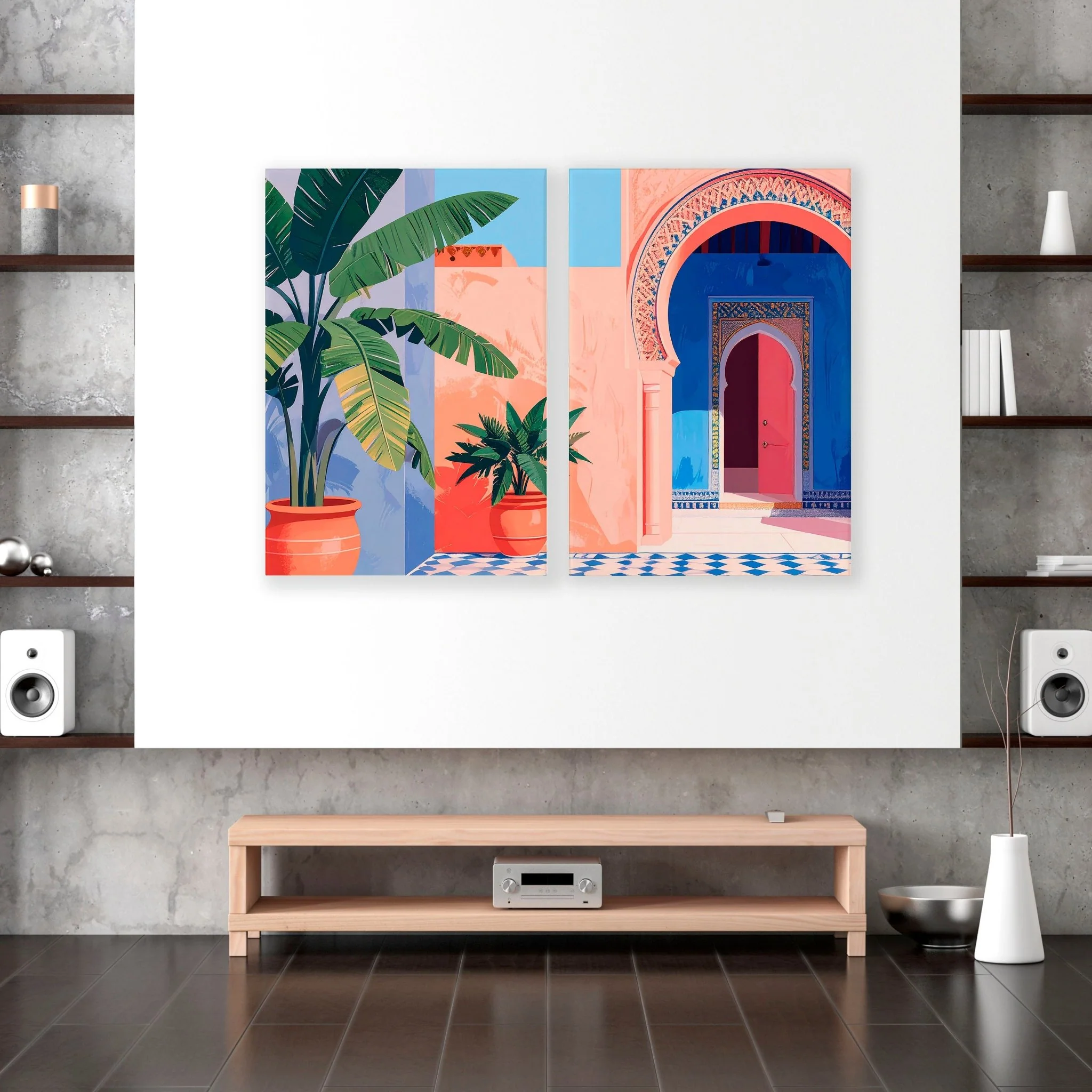 Hallway Wall Decor | Set of 2 Moroccan Inspired Wall art Prints - Image 5