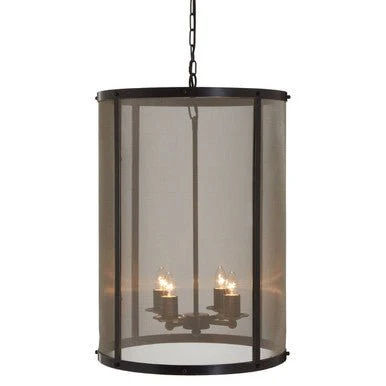 Hampstead Black Finish Large Pendant Light With Hints of Gold - Image 5