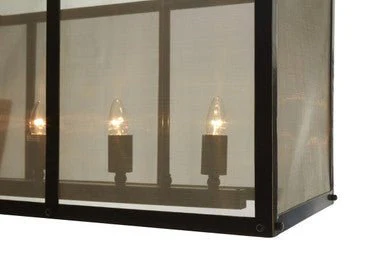 Hampstead Black Finish Wide Pendant Light With Hints of Gold - Image 6