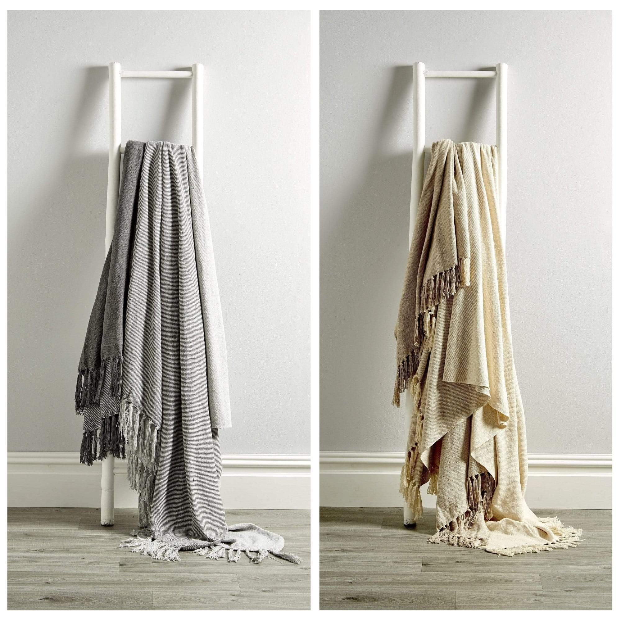 Handwoven Large Check Pure Indian Cotton Throw Blanket with Tassels Eco-Friendly Home Decor in Multiple Sizes - Image 3