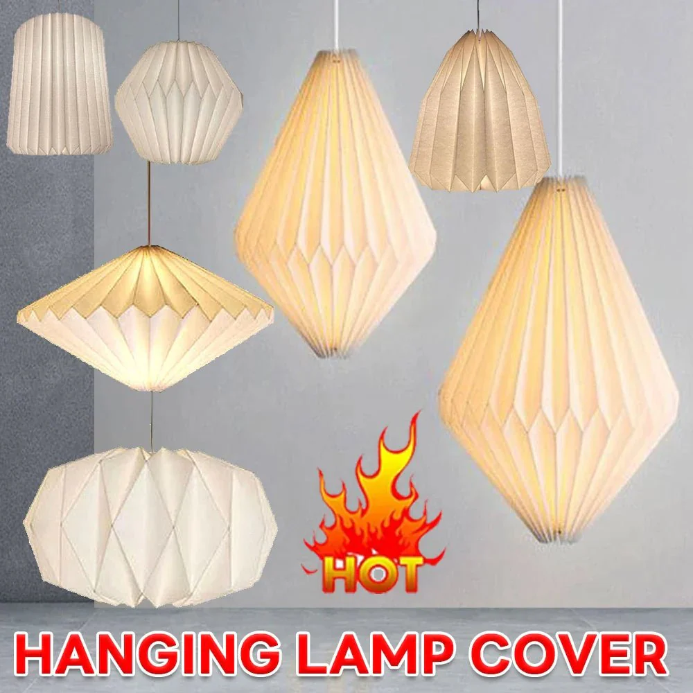 Hanging Lamp Cover Nordic Style Chandelier Lamp Shade Creative Paper Origami Ceiling Pendant Lampshade for Living Room Decor - Image 2