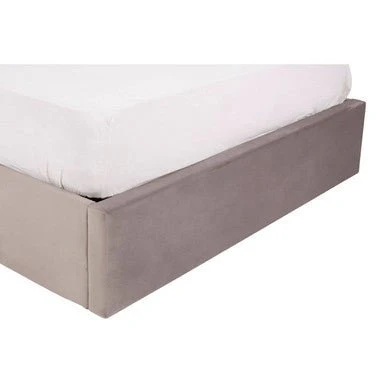 Hannah Grey Velvet Ottoman Bed Double - Image 6