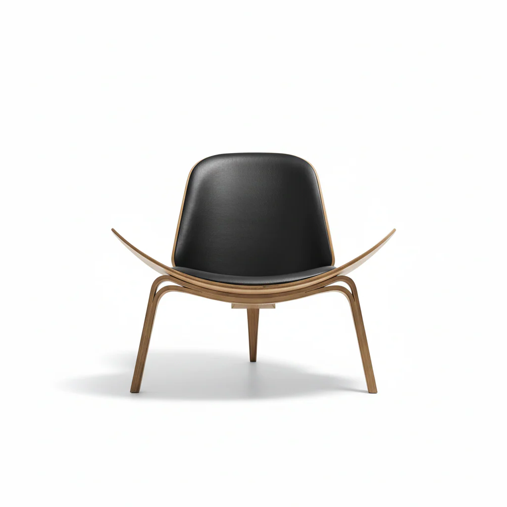 Hans Wegner CH07 Shell Chair, Black & Walnut